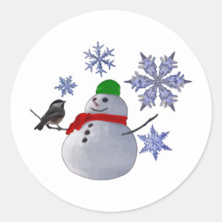 Snowman Ronde Sticker