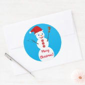 Snowman Ronde Sticker (Envelop)