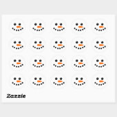 Snowman Ronde Sticker (Vel)