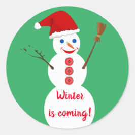 Snowman Ronde Sticker