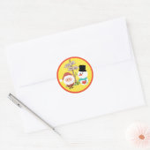 Snowman Ronde Sticker (Envelop)