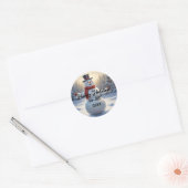 Snowman Ronde Stickers HAMbyWG (Envelop)