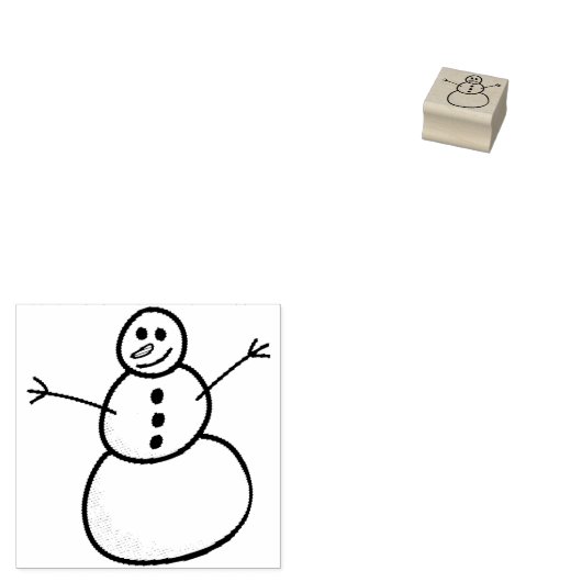 Snowman Rubberstempel (Gestempeld)