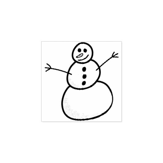 Snowman Rubberstempel (Afrduk)
