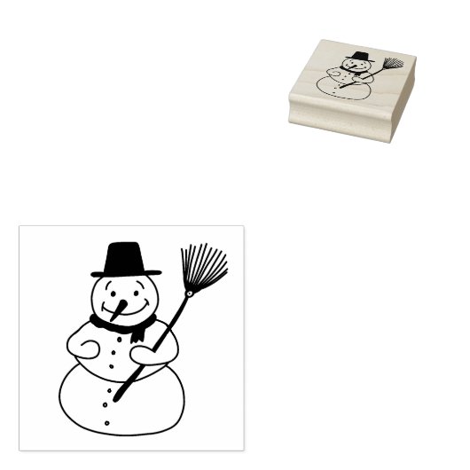 Snowman Rubberstempel (Gestempeld)