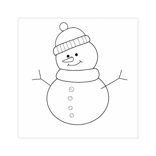 Snowman Rubberstempel (Afrduk)