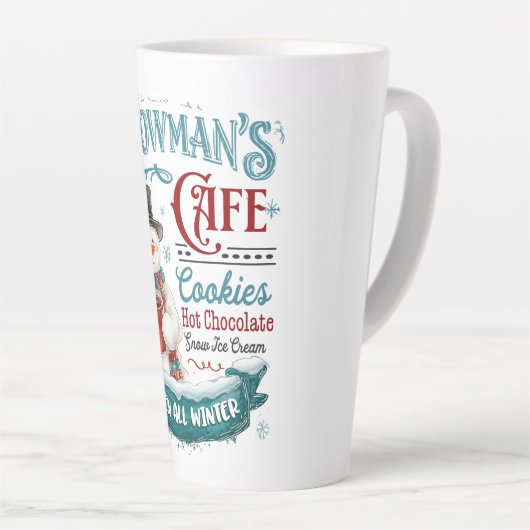 Snowman’s Café – Whimsical Winter Treats & Cheer Latte Mok (Rechterhoek)