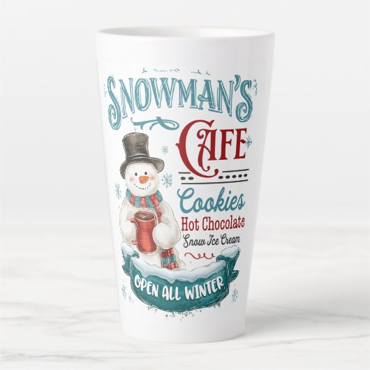 Snowman’s Café – Whimsical Winter Treats & Cheer Latte Mok (Voorkant)