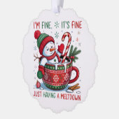  Snowman’s Cozy Christmas Chaos  Ornament Kaart (Links)