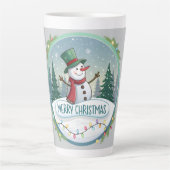 Snowman’s Joyful Christmas Welcome Latte Mok (Voorkant)