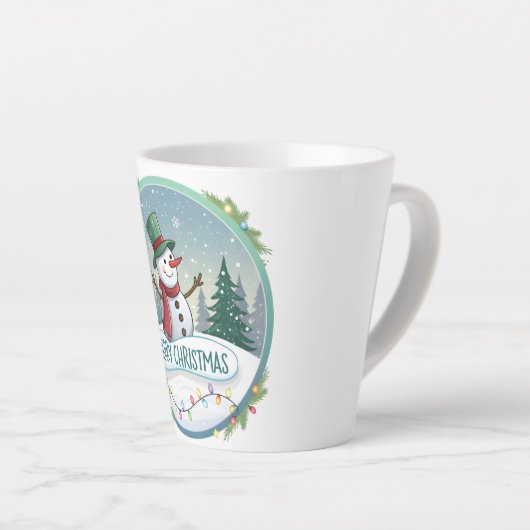 Snowman’s Joyful Christmas Welcome Latte Mok (Rechterhoek)