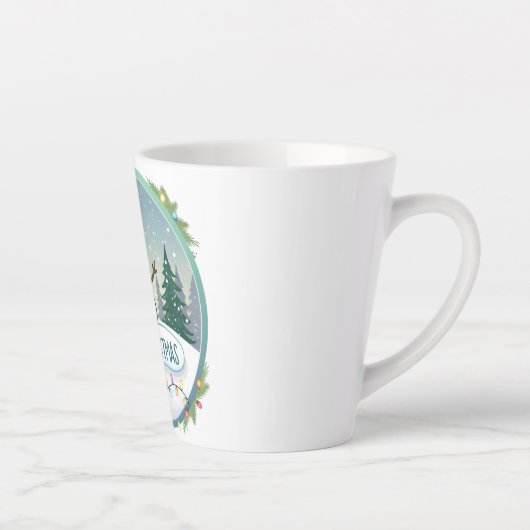 Snowman’s Joyful Christmas Welcome Latte Mok (Rechts)