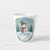 Snowman’s Joyful Christmas Welcome Latte Mok (Voorkant)
