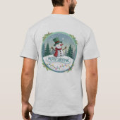 Snowman’s Joyful Christmas Welcome T-shirt (Achterkant)