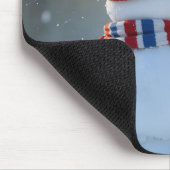 Snowman Saluting an American Flag Muismat (Hoek)