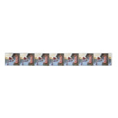 Snowman Saluting an American Flag Satijnen Lint (Voorkant)