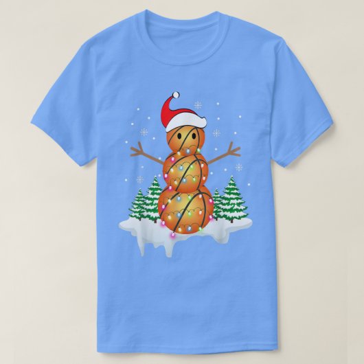 Snowman Santa Basketballen Light T-shirt (Design voorkant)