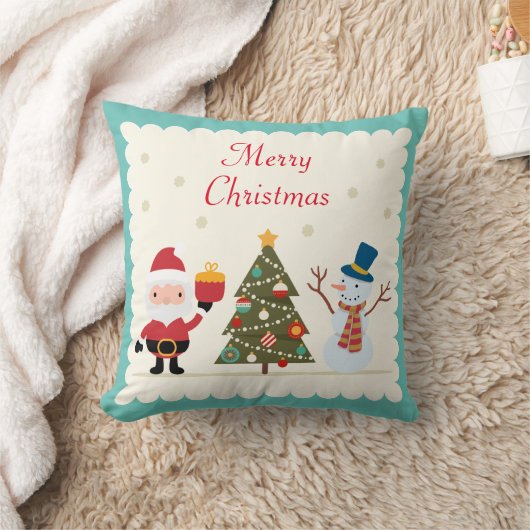 Snowman Santa Claus Kussen (Deken)