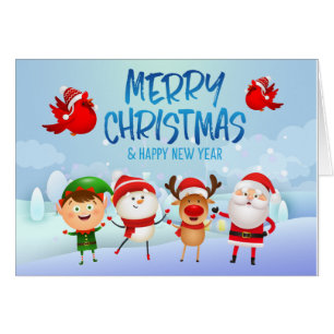 Snowman Santa Claus Rudolph Elf