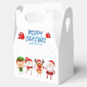 Snowman Santa Claus Rudolph Elf Bedankdoosjes (Geopend)