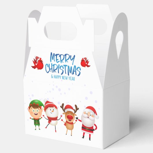 Snowman Santa Claus Rudolph Elf Bedankdoosjes (Geopend)