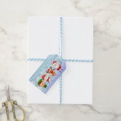 Snowman Santa Claus Rudolph Elf Cadeaulabel (Met Touw)