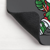 Snowman Santa Hat Playing Lacrosse Christmas Playe Muismat (Hoek)