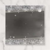 Snowman, Santa Hat, Snowflakes Bedankjes Labels (Achterkant)