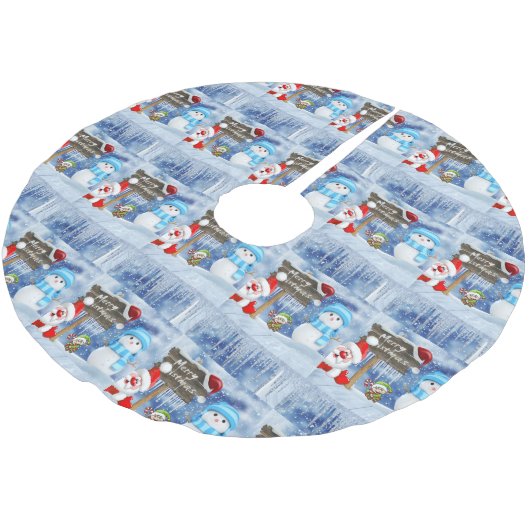 Snowman Santa Kerstboom Rok (Gekanteld)