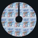 Snowman Santa Kerstboom Rok<br><div class="desc">Kerst- en feestboomrokken</div>