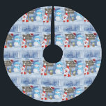 Snowman Santa Kerstboom Rok<br><div class="desc">Kerst- en feestboomrokken</div>