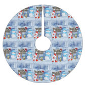 Snowman Santa Kerstboom Rok (Voorkant)