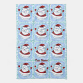 Snowman Santa keukenhanddoek (Verticaal)