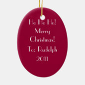 Snowman Santa Ornament (Achterkant)