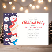 Snowman Santa Polar-Beer kerstfeest Kaart