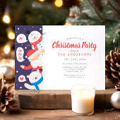 Snowman Santa Polar-Beer kerstfeest Kaart