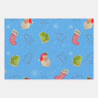 Snowman, Santa wrapping paper