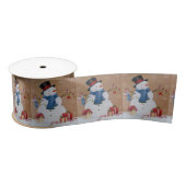 Snowman Satijnen Lint (Spoel)