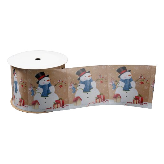 Snowman Satijnen Lint (Spoel)