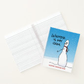 Snowman Says Winter is mijn jam Notitieboek (Binnen)