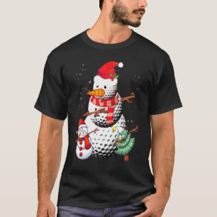 Snowman Scarf Heart Golf Santa Hat Snow T-shirt