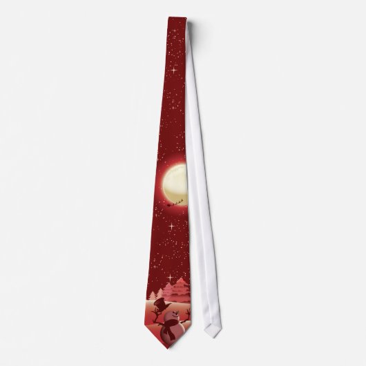 Snowman Scene Stropdas (Voorkant)