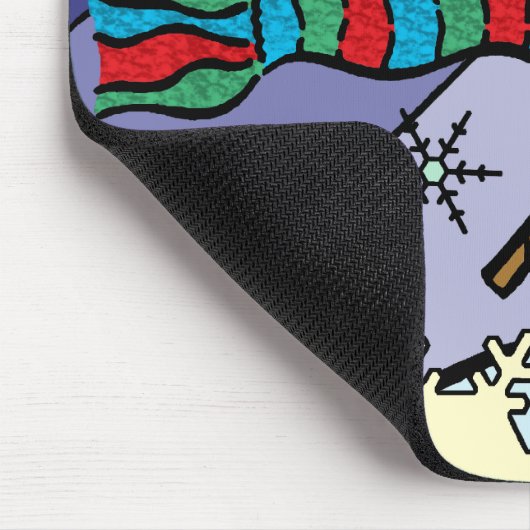 Snowman Scenery Muismat (Hoek)