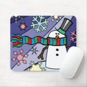 Snowman Scenery Muismat (Met muis)
