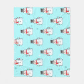 Snowman Seamless Pattern  Fleece Deken (Voorkant)