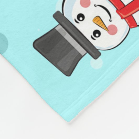 Snowman Seamless Pattern  Fleece Deken (Hoek)