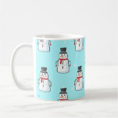 Snowman Seamless Pattern Koffiemok (Links)