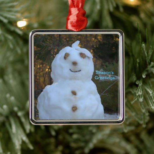 Snowman Season's Groeten Ornament (Boom)