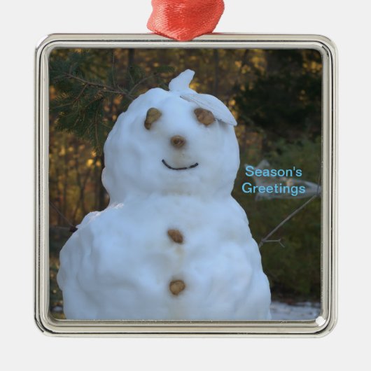 Snowman Season's Groeten Ornament (Voorkant)