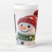 Snowman Selfie Christmas Latte Mug Latte Mok (Voorkant)